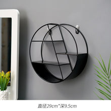Load image into Gallery viewer, Living Room Geometric Shelves Nordic Style Creative Wall Decoration Metal Shelf Round Hexagon Storage Holder Rack Shelves