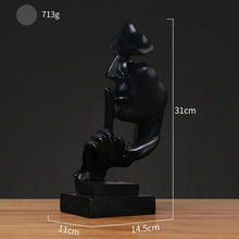 Load image into Gallery viewer, Silence Is A Gold Figure Abstract Crafts Ornaments Living Room Tv Cabinet Wine Cabinet Home Resin Crafts Home Decoration