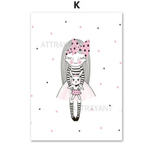 Load image into Gallery viewer, Pink Girl Crown Balloon Star Flower Nursery Wall Art Canvas Painting Nordic Posters And Prints Wall Pictures Kids Room Decor - SallyHomey Life's Beautiful