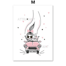 Load image into Gallery viewer, Pink Girl Crown Balloon Star Flower Nursery Wall Art Canvas Painting Nordic Posters And Prints Wall Pictures Kids Room Decor - SallyHomey Life's Beautiful