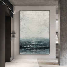 Load image into Gallery viewer, 100% Handmade Blue Sea Gray Abstract Painting  Modern Art Picture For Living Room Modern Cuadros Canvas Art High Quality