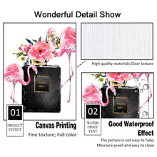 Load image into Gallery viewer, Perfume Flower Book High Heels Bag Girl  Wall Art Canvas Painting Nordic Posters And Prints Wall Pictures For Living Room Decor - SallyHomey Life's Beautiful
