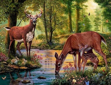 Load image into Gallery viewer, DIY 5D Diamond Painting Deer Diamond Embroidery Animal Cross Stitch Full Round Drill Rhinestones Mosaic Art Wall Home Decor Gift - SallyHomey Life's Beautiful