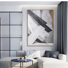 Load image into Gallery viewer, Oil painting canvas black and white lienzos cuadros decorativos pictures abstract moderne painting canvas custom artwork large - SallyHomey Life's Beautiful