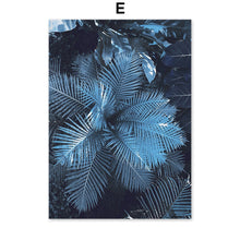 Load image into Gallery viewer, Blue Dandelion Rose Leaf Sea Quote Wall Art Canvas Painting Nordic Posters And Prints Plant Wall Pictures For Living Room Decor - SallyHomey Life's Beautiful