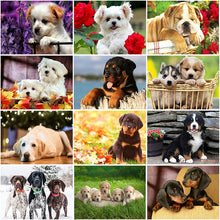 Load image into Gallery viewer, 5D DIY Diamond Painting Dog Diamond Embroidery Animal Mosaic Full Round Drill Cross Stitch Kits Rhinestone Picture Handmade Gift