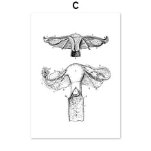 Load image into Gallery viewer, Black And White Brain Heart Skull kidney Anatomy Wall Art Canvas Painting Nordic Posters And Prints Wall Pictures Office Decor - SallyHomey Life's Beautiful