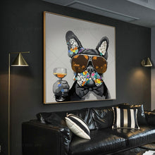 Load image into Gallery viewer, 100% Hand Painted  Cute Dog Abstract Modern Art Picture For Living Room Modern Cuadros Canvas Art High Quality