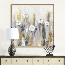 Load image into Gallery viewer, 100% Hand Painted Abstract Whit Flower Art Oil Painting On Canvas Wall Art Frameless Picture Decoration For Live Room Home Decor