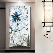 Load image into Gallery viewer, 100% Hand Painted Abstract Lotus leaf Oil Painting On Canvas Wall Art Frameless Picture Decoration For Live Room Home Decor Gift
