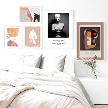 Load image into Gallery viewer, Abstract Body Geometry Venus Statue Quote Wall Art Canvas Painting Nordic Posters And Prints Wall Art Pictures Living Room Decor - SallyHomey Life's Beautiful