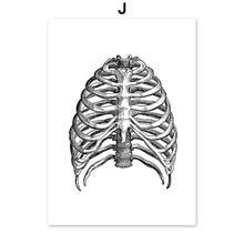 Load image into Gallery viewer, Skeleton Muscle Fingers Eye Black And White Anatomy Wall Art Canvas Painting Nordic Posters And Prints Wall Pictures Decor - SallyHomey Life's Beautiful