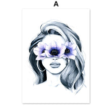 Load image into Gallery viewer, Abstract Fashion Girl With Butterfly Bird Nordic Posters And Prints Wall Art Canvas Painting Wall Pictures For Living Room Decor - SallyHomey Life's Beautiful