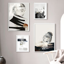 Load image into Gallery viewer, Abstract Fashion Blush Girl Quiet ReminderWall Art Canvas Painting Nordic Posters And Prints Wall Pictures For Living Room Decor - SallyHomey Life's Beautiful