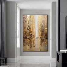 Load image into Gallery viewer, 100% Hand Painted  Fall View Brown Abstract Painting  Modern Art Picture For Living Room Modern Cuadros Canvas Art High Quality