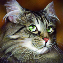 Load image into Gallery viewer, DIY 5D Diamond Painting Cat Face Animal Mosaic Diamond Embroidery Cross Stitch Full Round Rhinestone Art Wall Sticker Home Decor - SallyHomey Life's Beautiful