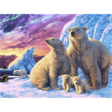Load image into Gallery viewer, DIY 5D Diamond Painting Polar Bear Full Round Drill Diamond Embroidery Cross Stitch Mosaic Animal Picture Rhinestone Home Decor - SallyHomey Life's Beautiful