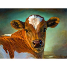 Load image into Gallery viewer, DIY 5D Diamond Painting Cow Cross Stitch Paintings Full Round Diamond Embroidery Farm Animal Mosaic Rhinestone Wall Sticker Gift - SallyHomey Life's Beautiful