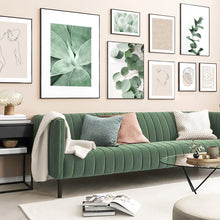 Load image into Gallery viewer, Green Plant Abstract Lines Vintage Poster Nordic Posters And Prints Wall Art Canvas Painting Wall Pictures For Living Room Decor - SallyHomey Life&#39;s Beautiful