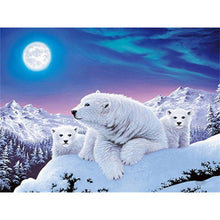 Load image into Gallery viewer, DIY 5D Diamond Painting Polar Bear Full Round Drill Diamond Embroidery Cross Stitch Mosaic Animal Picture Rhinestone Home Decor - SallyHomey Life's Beautiful