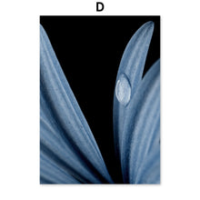 Load image into Gallery viewer, Blue Dandelion Peony Palm LeavesDew Wall Art Canvas Painting Nordic Posters And Prints Plant Wall Pictures For Living Room Decor - SallyHomey Life's Beautiful