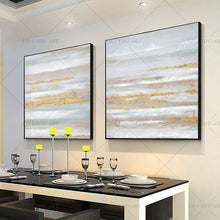Load image into Gallery viewer,   100% Hand Painted White Golden Sky Abstract Painting  Modern Art Picture For Living Room Modern Cuadros Canvas Art High Quality