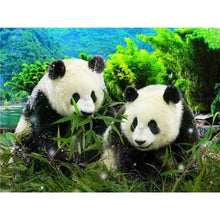 Load image into Gallery viewer, 5D Diamond Painting Panda Green Bamboo Animal Round Full Drill Cartoon Children DIY Mosaic Embroidery Cross Stitch Rhinestone