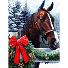 Load image into Gallery viewer, 5D Diamond Painting Horse Animal Mosaic Diamond Embroidery Full Round Drill Cross Stitch DIY Rhinestones Home Decor - SallyHomey Life's Beautiful