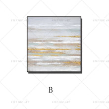 Load image into Gallery viewer, π₯ π₯ 100% Hand Painted White Golden Sky Abstract Painting  Modern Art Picture For Living Room Modern Cuadros Canvas Art High Quality