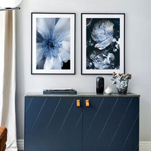 Load image into Gallery viewer, Blue White Flower Rose Fern Leaf Plant Wall Art Canvas Painting Nordic Posters And Prints Wall Pictures For Living Room Decor - SallyHomey Life's Beautiful