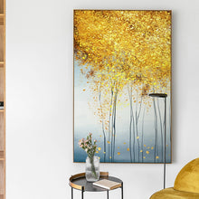 Load image into Gallery viewer, 100% Hand Painted Abstract Golden Trees Painting On Canvas Wall Art Frameless Picture Decoration For Live Room Home Decor Gift - SallyHomey Life's Beautiful