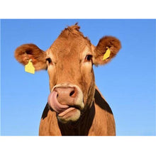 Load image into Gallery viewer, DIY 5D Diamond Painting Cow Cross Stitch Paintings Full Round Diamond Embroidery Farm Animal Mosaic Rhinestone Wall Sticker Gift - SallyHomey Life's Beautiful