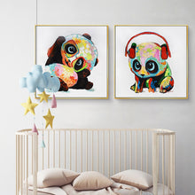 Load image into Gallery viewer, 100% Hand Painted Cartoon Baby Panda Oil Painting On Canvas Wall Art Frameless Picture Decoration For Live Room Home Decor Gift