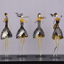 Load image into Gallery viewer, Metal Female band Model Home Decoration Living Room Cafe Showcase Crafts Set Figurines Halloween Christmas Wedding Decor Gift