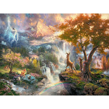 Load image into Gallery viewer, DIY 5D Diamond Painting Deer In Nature Forest Full Round Mosaic Animal Diamond Embroidery Cross Stitch Mosaic Rhinestones Decor - SallyHomey Life's Beautiful