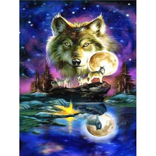 Load image into Gallery viewer, 5D Diamond Painting Animal Wolf Diamond Embroidery For Children Hobby And Handicraft Full Round Drill Rhinestones Pictures - SallyHomey Life's Beautiful