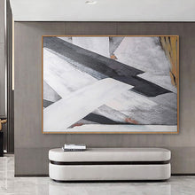 Load image into Gallery viewer, Abstract oil painting tableau black and white canvas painting custom on the wall handpainted bedroom cuadros decoracion salon - SallyHomey Life's Beautiful
