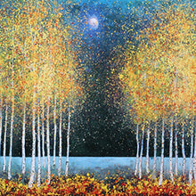 Load image into Gallery viewer, 100% Hand Painted Golden Trees Art Oil Painting On Canvas Wall Art Frameless Picture Decoration For Live Room Home Decor Gift