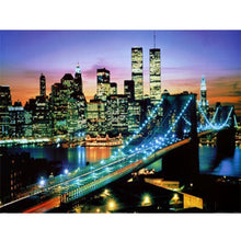 Load image into Gallery viewer, DIY 5D Diamond Painting Bridge&Firework Diamond Embroidery Landscape Cross Stitch Full Round Drill Rhinestone Mosaic Wall Art