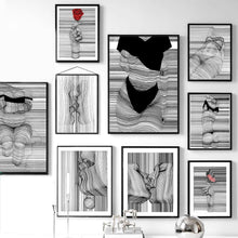 Load image into Gallery viewer, Kiss -Wall Art Canvas Painting Nordic Posters And Prints Wall Pictures For Living Room Decor - SallyHomey Life&#39;s Beautiful