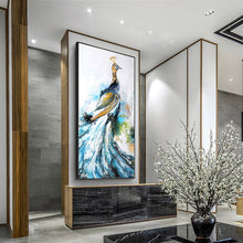 Load image into Gallery viewer, 100% Hand Painted Abstract Bird Art Oil Painting On Canvas Wall Art Frameless Picture Decoration For Living Room Home Decor Gift