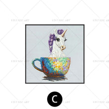 Load image into Gallery viewer, π₯ π₯ 100% Hand Painted  Cup Animal Color Dog Abstract Painting  Modern Art Picture For Living Room Modern Cuadros Canvas Art High Quality