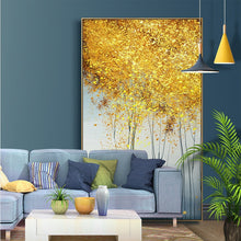 Load image into Gallery viewer, 100% Hand Painted Abstract Golden Trees Painting On Canvas Wall Art Frameless Picture Decoration For Live Room Home Decor Gift - SallyHomey Life's Beautiful
