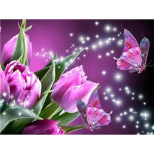 Load image into Gallery viewer, DIY 5D Diamond Painting Butterfly Flower Full Round Rhinestone Diamond Embroidery Animal Mosaic Cross Stitch Kits Decor Home