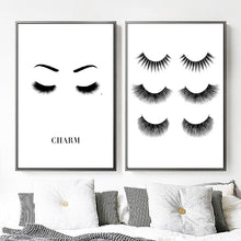 Load image into Gallery viewer, Fashion Girl Eyes Lashes Sexy Poster Wall Art Canvas Painting Nordic Posters And Prints Wall Pictures For Living Room Decor - SallyHomey Life's Beautiful