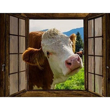 Load image into Gallery viewer, DIY 5D Diamond Painting Cow Cross Stitch Paintings Full Round Diamond Embroidery Farm Animal Mosaic Rhinestone Wall Sticker Gift - SallyHomey Life's Beautiful