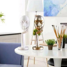 Load image into Gallery viewer, Modern Human Meditators Abstract Lady Face Character Resin Statues Sculpture Art Crafts Figurine Home Decorative Display