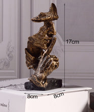Load image into Gallery viewer, Nordic Silence Is Gold Statue Resin Abstract Sculpture Figurine Home Decoration Modern Art Office Desk Decoration Wedding Gifts