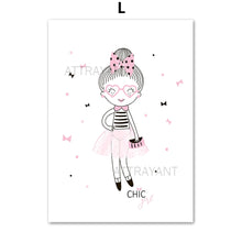 Load image into Gallery viewer, Pink Girl Crown Balloon Star Flower Nursery Wall Art Canvas Painting Nordic Posters And Prints Wall Pictures Kids Room Decor - SallyHomey Life's Beautiful