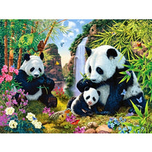 Load image into Gallery viewer, 5D Diamond Painting Panda Green Bamboo Animal Round Full Drill Cartoon Children DIY Mosaic Embroidery Cross Stitch Rhinestone